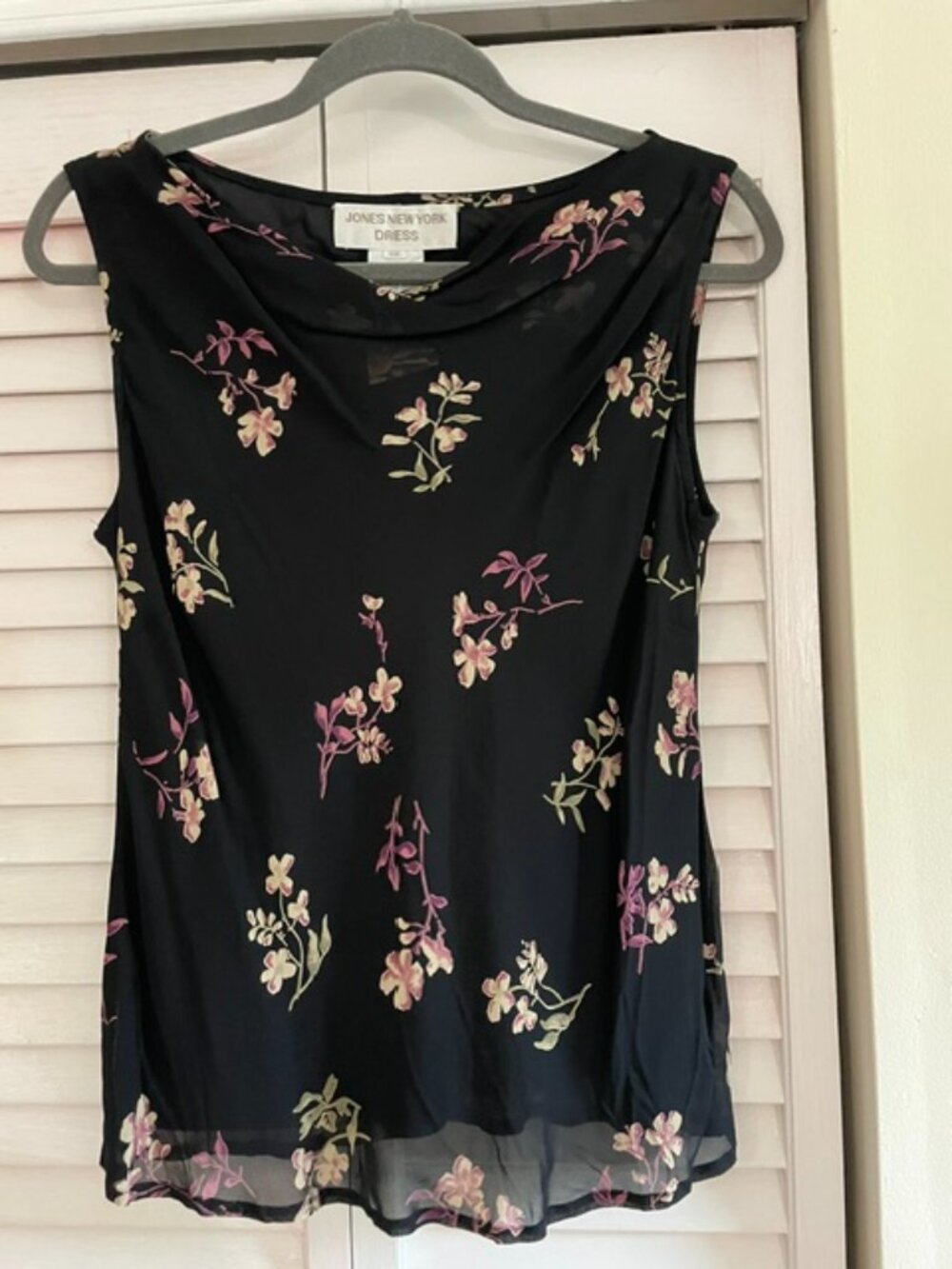 Flowy, floral black tank, Jones New York Dress, summery